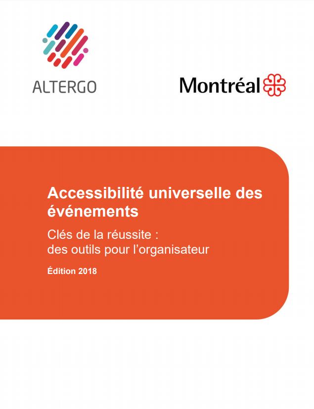 Couverture du guide accessibilité universelle des événements.