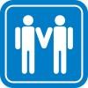 Pictogramme : Deux personnes debout qui se tiennent la main.