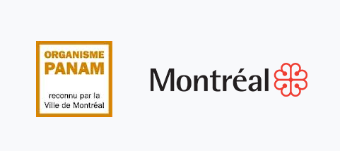 Logo du PANAM et de la Ville de Montréal.